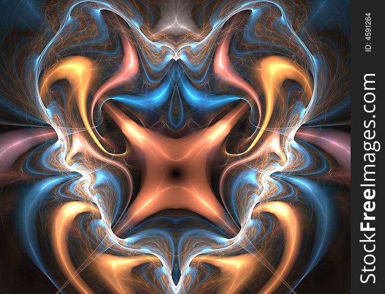 Rendering of abstract colorful fractal background. Rendering of abstract colorful fractal background