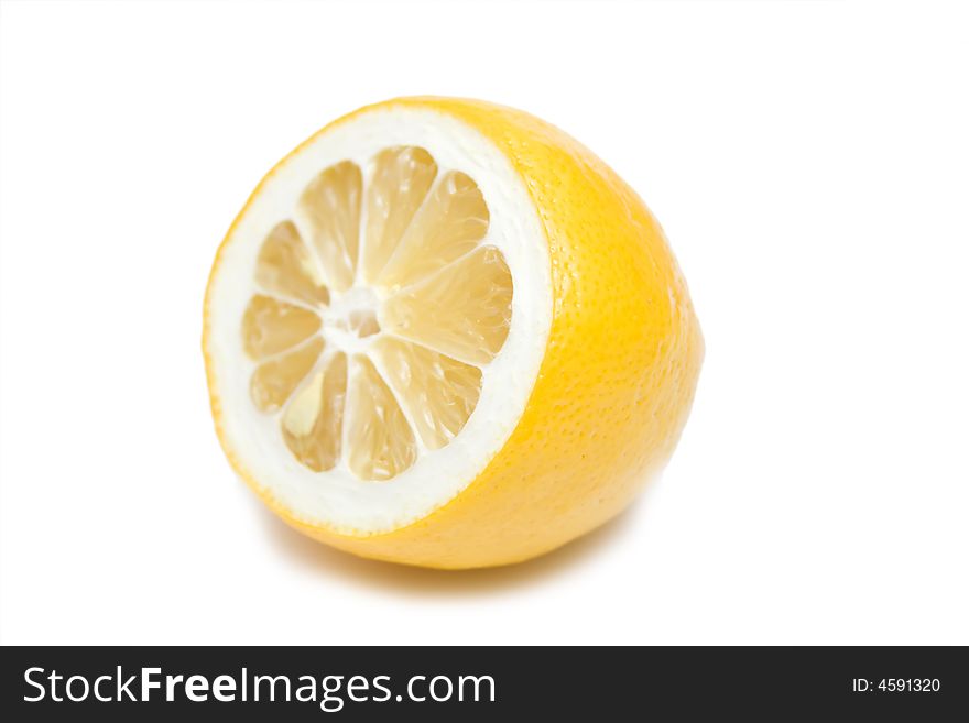 Lemon on the white isolated background