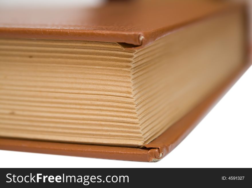 Old book on the white isolated background