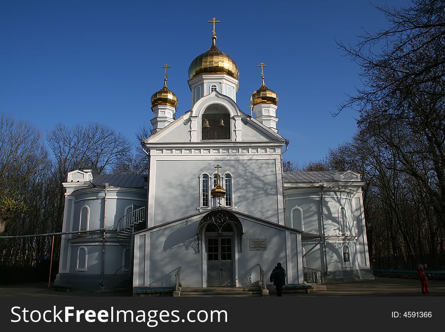 Russian church under the blue sky