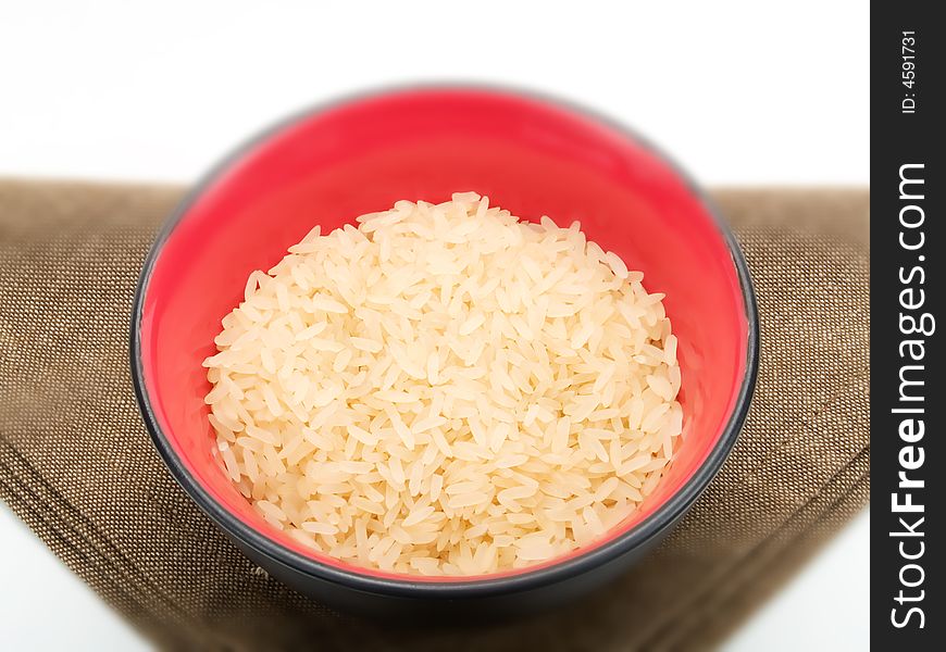 Bowl of rice in a kitchen
