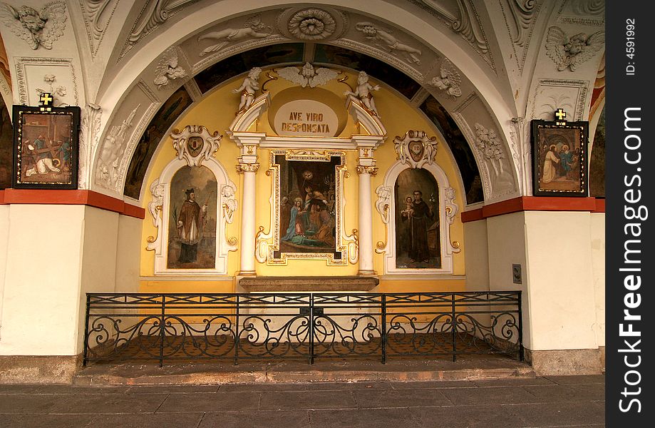Holy shrine,sanctum,head gateway,church,Czech republic,Europe. Holy shrine,sanctum,head gateway,church,Czech republic,Europe