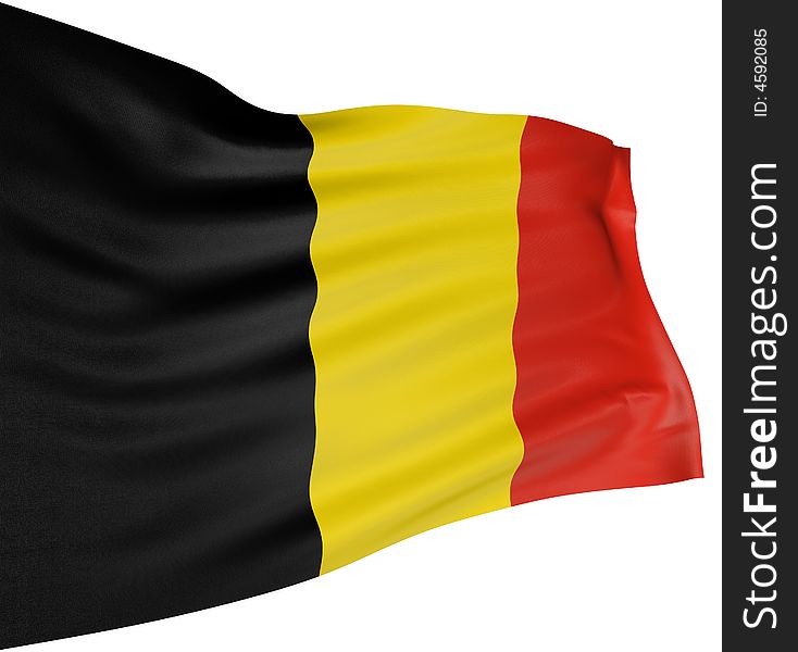 3D Belgian flag