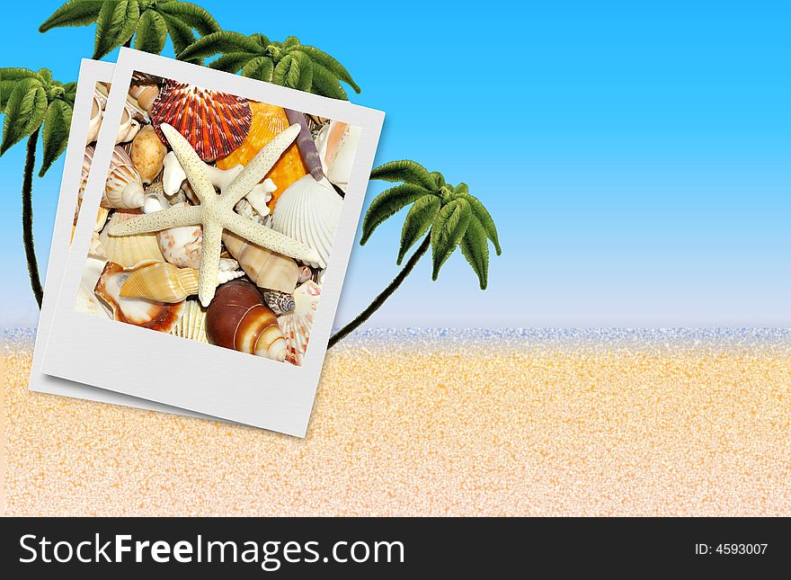 Tropical holidays background with place for text. Tropical holidays background with place for text