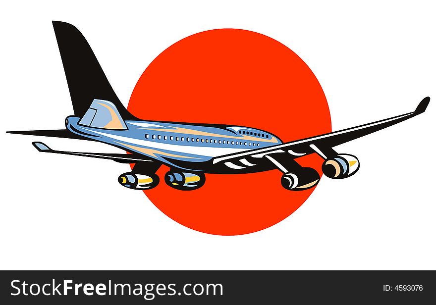 Illustration on air travel and transport industry. Illustration on air travel and transport industry