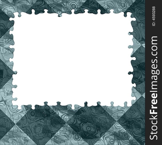 Teal chess background paintings puzzled framed squares and rhombus / Many layers / White background. Teal chess background paintings puzzled framed squares and rhombus / Many layers / White background