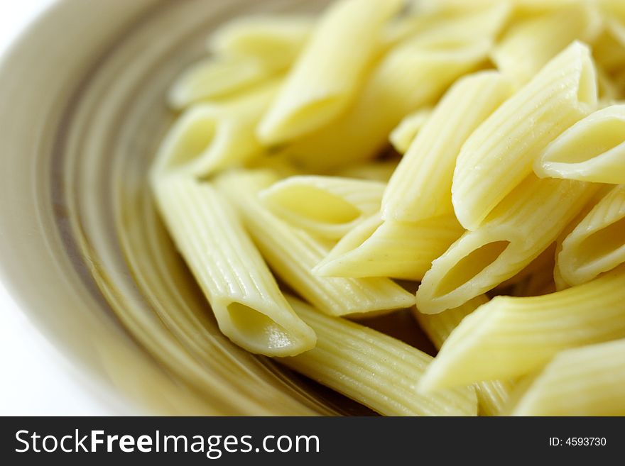 Cooked plain pasta macro