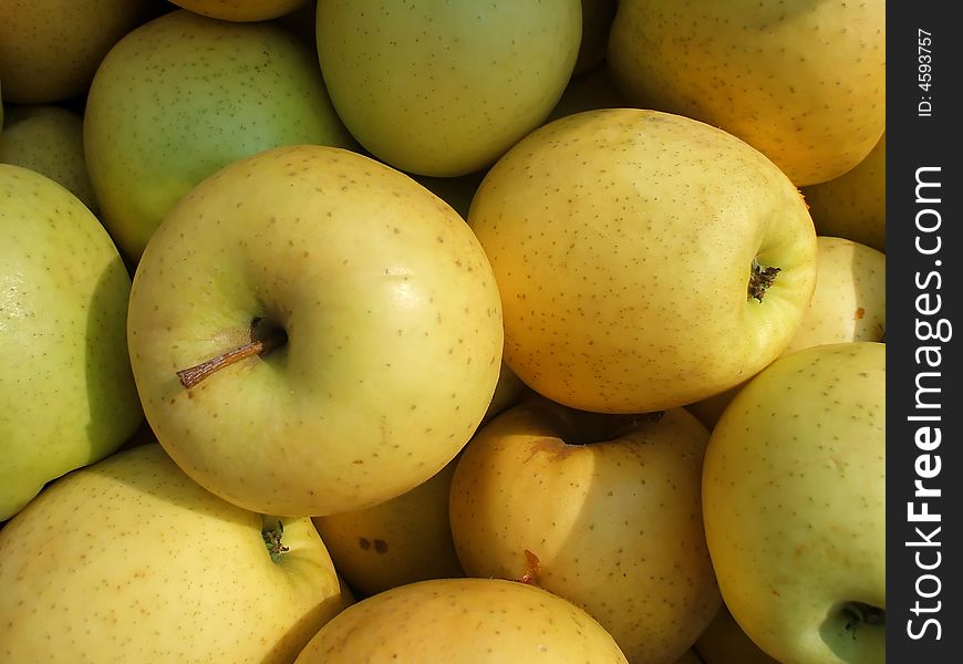 Closeup of Harvest Fresh Organic Apples