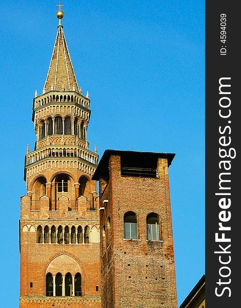 Architectural detail of the cathedral of Cremona