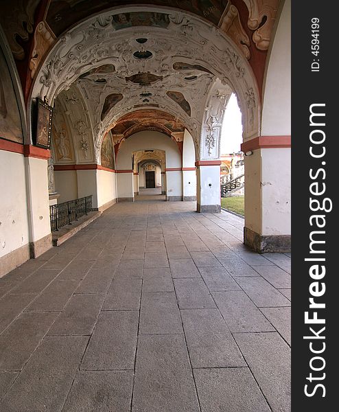 Holy shrine,sanctum,ambulatory,Czech republic,Europe. Holy shrine,sanctum,ambulatory,Czech republic,Europe