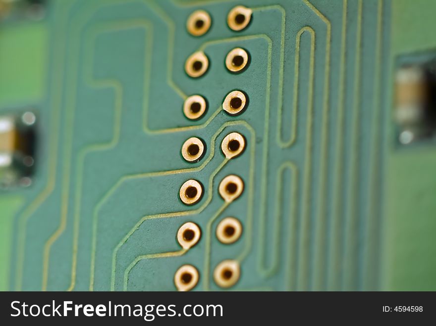 Extreme closeup of part of a memory chip