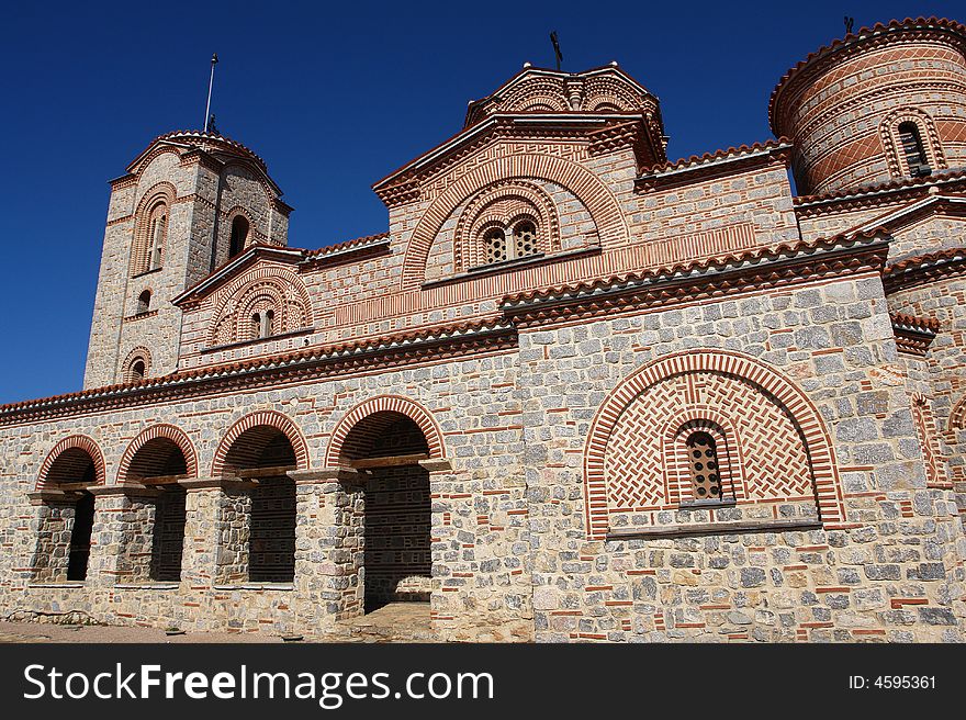 Ancient orthodox church in Ohrid, Macedonia. Ancient orthodox church in Ohrid, Macedonia