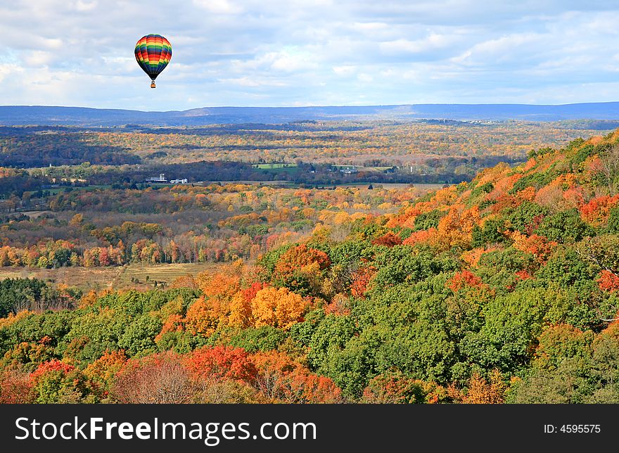 The foliage scenery from a highway overlook in New Jersey. The foliage scenery from a highway overlook in New Jersey