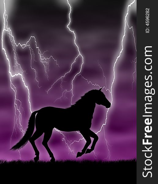 Horse In The Storm