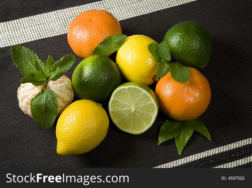 Citrus Fruit Background. Food and Drinks Series.