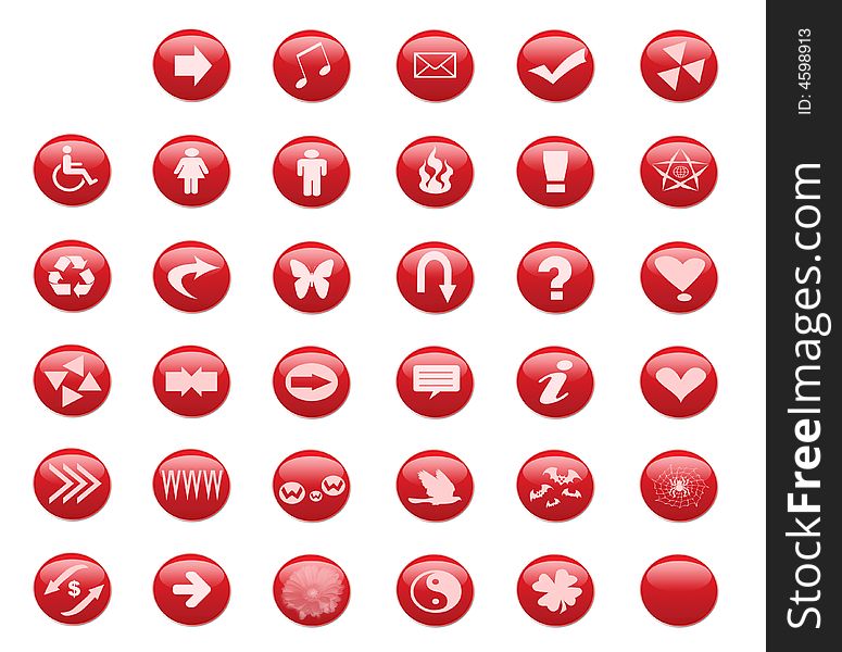 Web red buttons