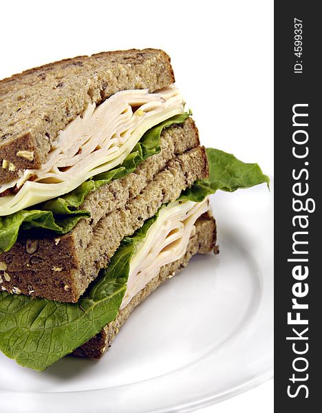 Turkey Sandwich On Whole Grain Bread