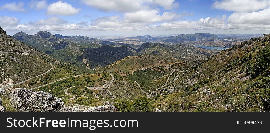 Hill chain in Andalusia, Spain, panorama