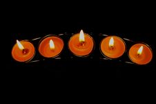 Five Candles Royalty Free Stock Photo Five Candles Royalty Free Stock Photo