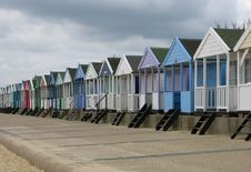 Stormy Beach-huts Royalty Free Stock Image Stormy Beach-huts Royalty Free Stock Image