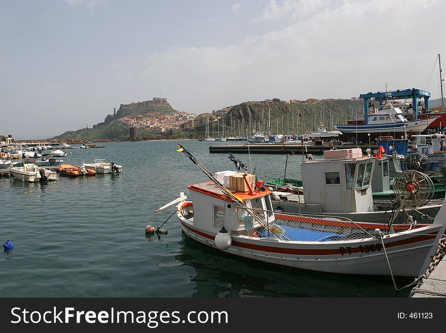 Fisher boat in Sardinia. Fisher boat in Sardinia