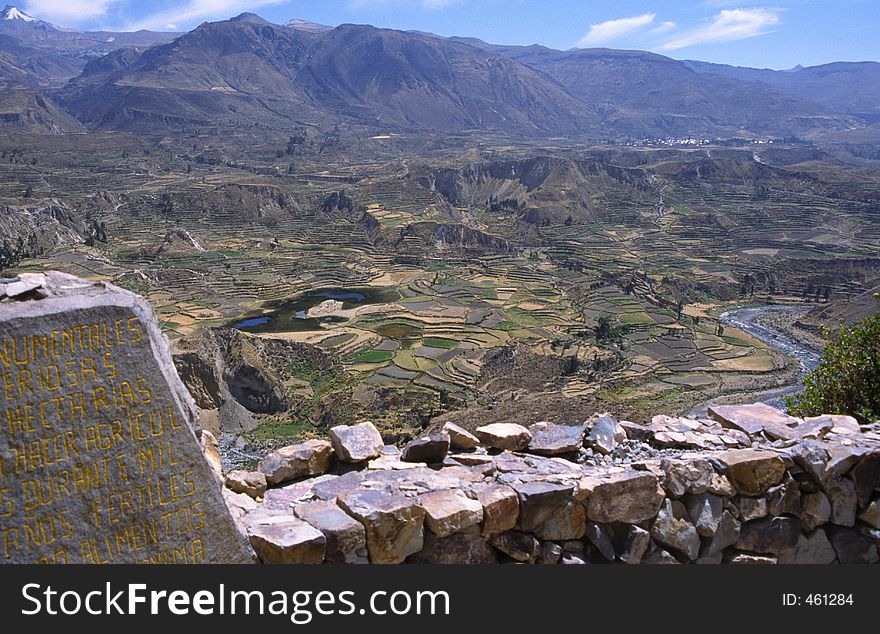 Canyon and Andes in South Peru. Canyon and Andes in South Peru