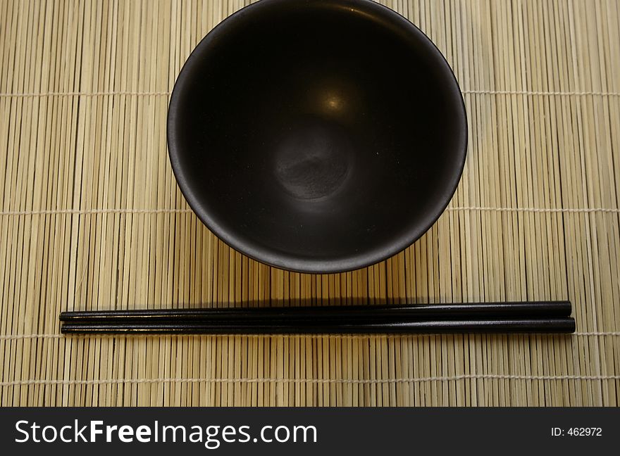 Asian Dining Set - Chopsticks And Bowl