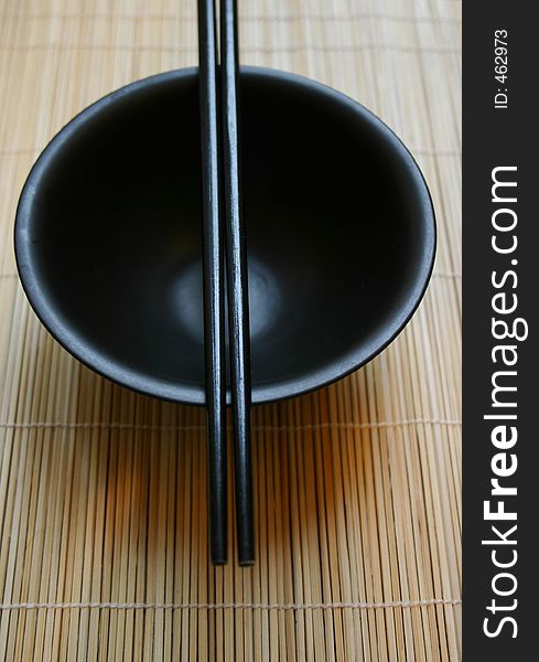 Asian Dining Set - Chopsticks And Bowl