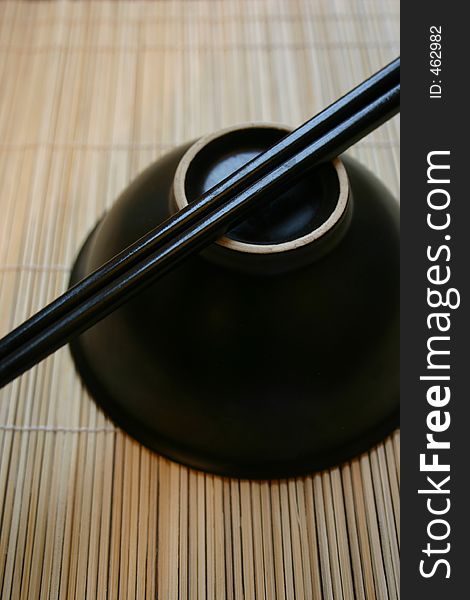 Asian Dining Set - Chopsticks And Bowl