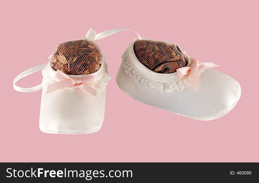 Isolated Decorative Baby S Booties