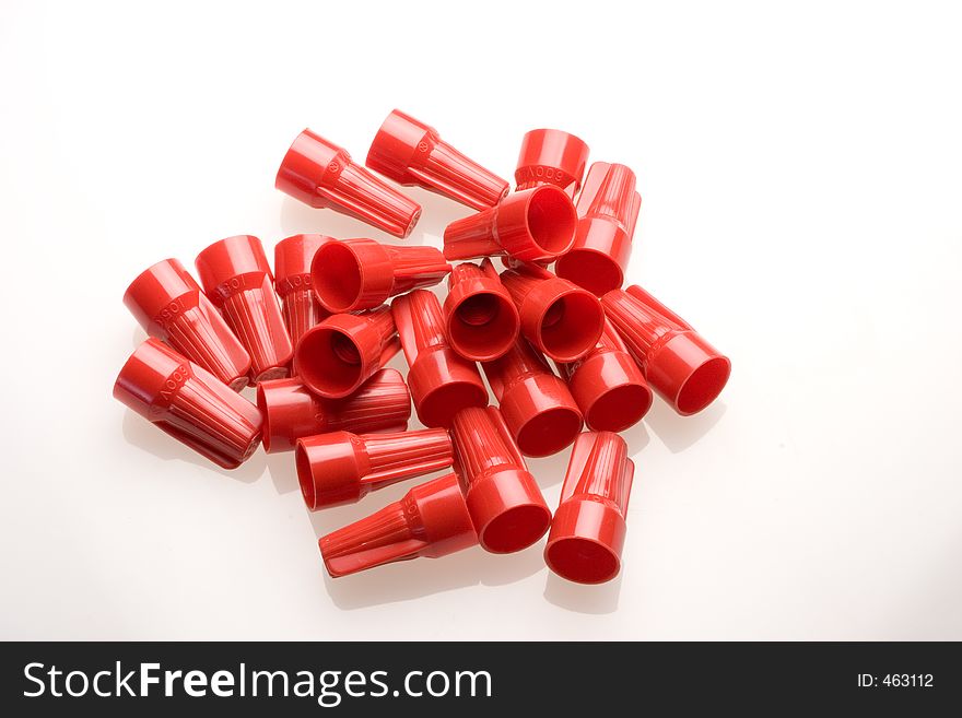 Wire Nuts on White Background