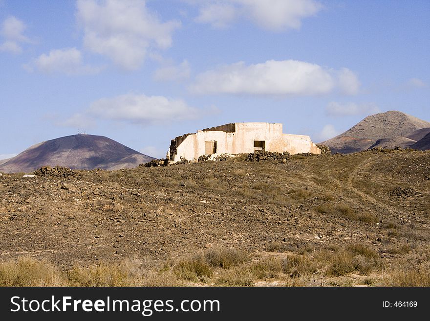 Abandoned building on the island of Lanzarote