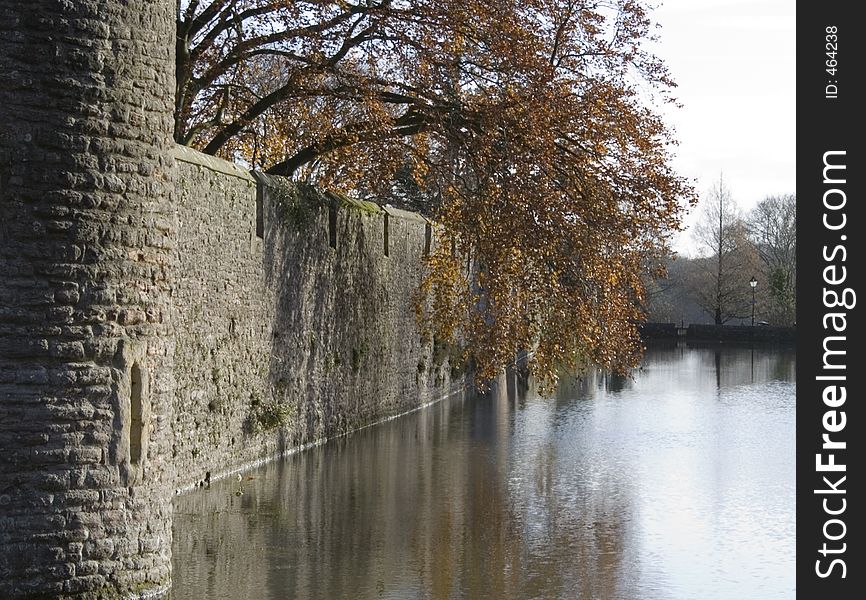 Moat And Castle Wall