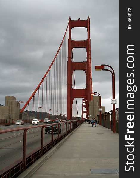 Golden Gate Bridge before a storm. Golden Gate Bridge before a storm