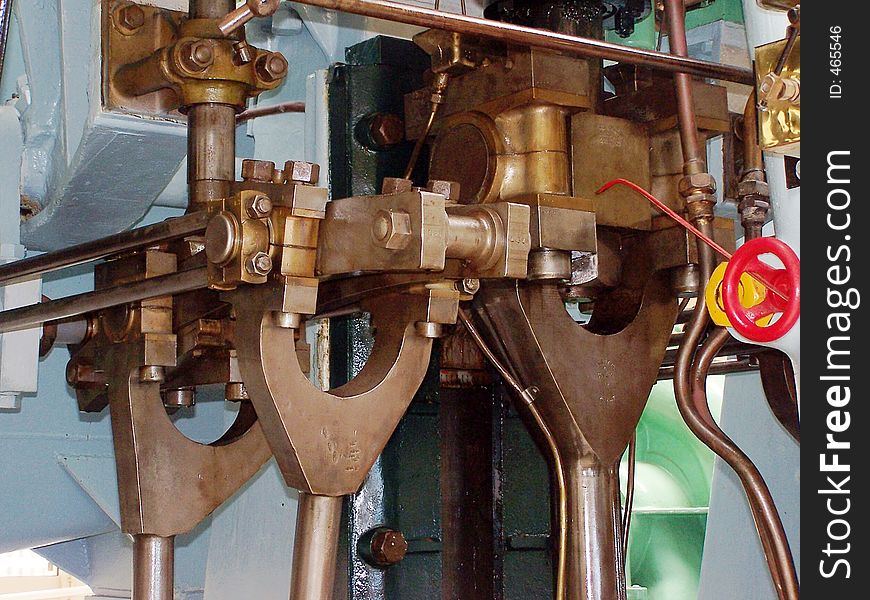 Piston Rod in working Steam Engine on Whaling Ship. Piston Rod in working Steam Engine on Whaling Ship