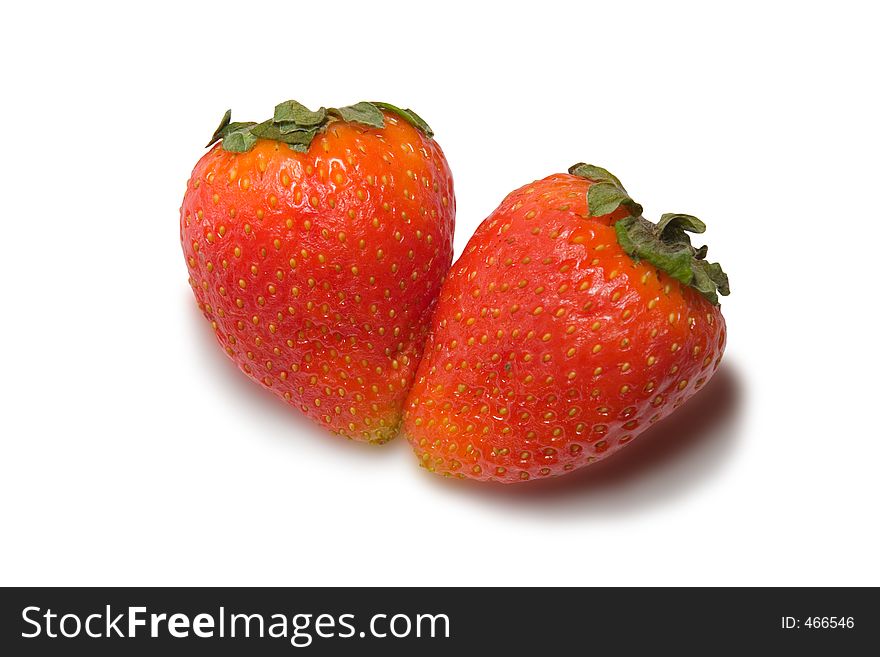 Strawberries Isolated On White