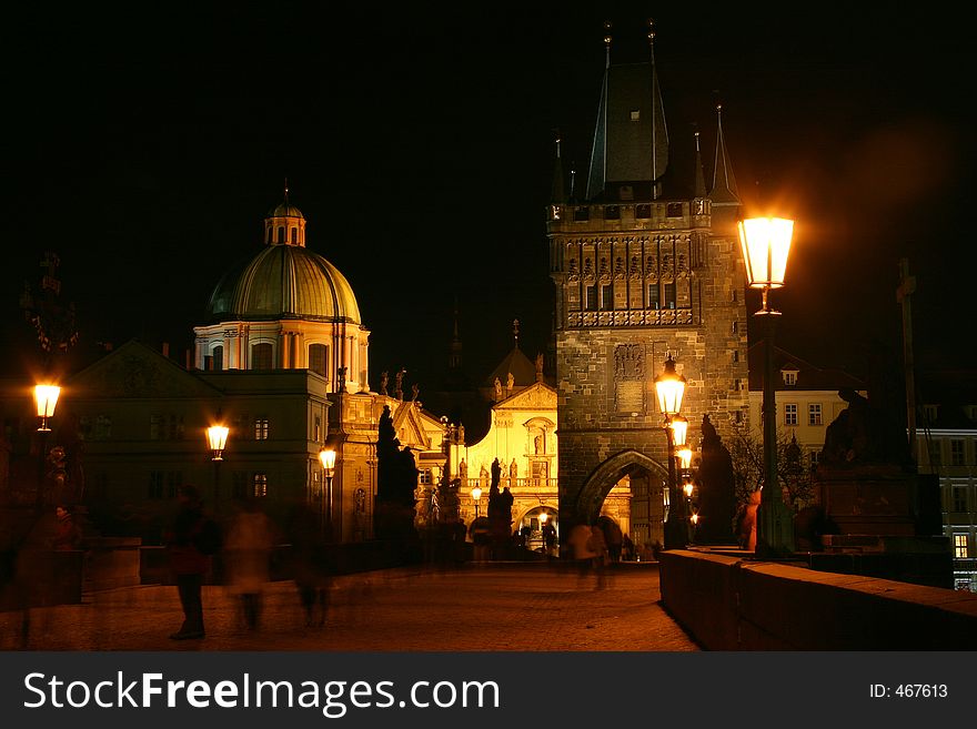 Prague Scene from the Charles Bridge