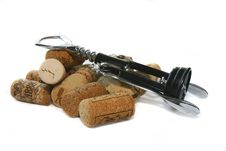 Corkscrew And Wine Corks Stock Images Corkscrew And Wine Corks Stock Images