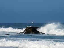 Surf And Trawler Royalty Free Stock Photos Surf And Trawler Royalty Free Stock Photos