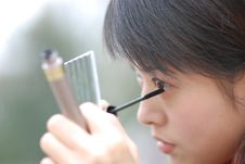 Girl Is Making Up Stock Photography Girl Is Making Up Stock Photography