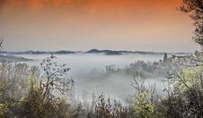 Foggy Valley Royalty Free Stock Photos Foggy Valley Royalty Free Stock Photos