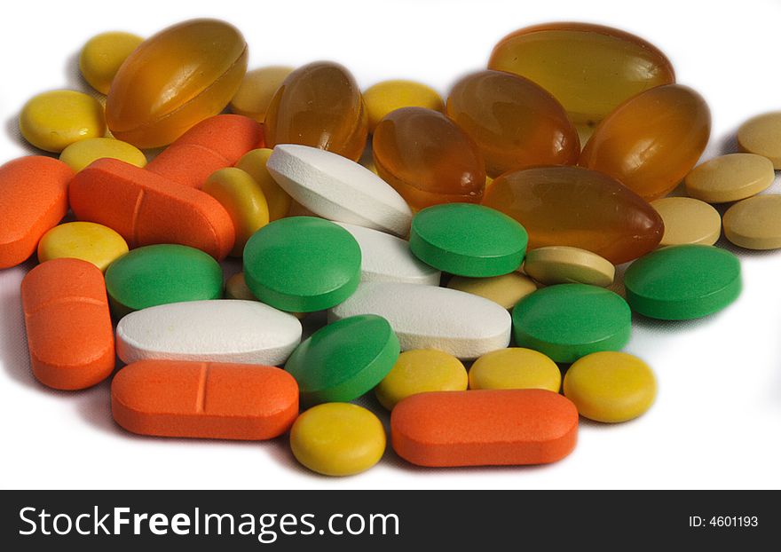 Varicoloured tablets for treatment