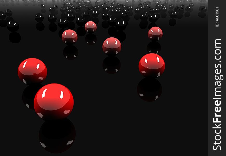 A bunch of 3D balls rolling in front of us created in a 3d modeling program. A bunch of 3D balls rolling in front of us created in a 3d modeling program