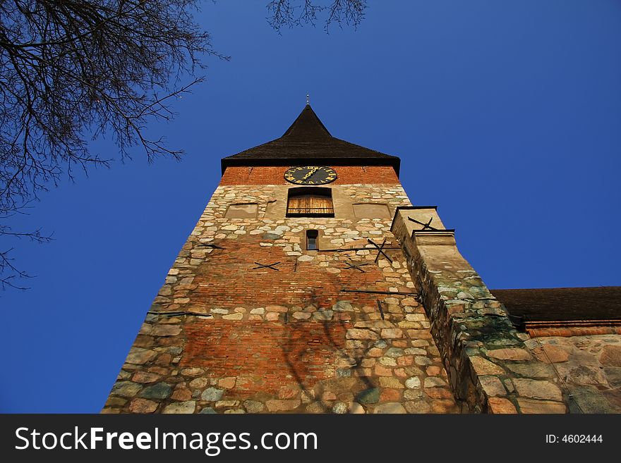 Middle age church tower