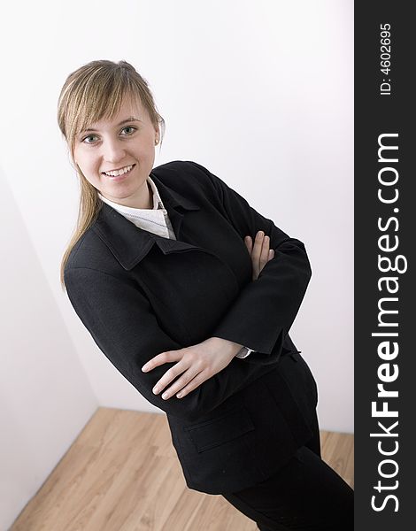 Portrait of smiling young business woman. Portrait of smiling young business woman