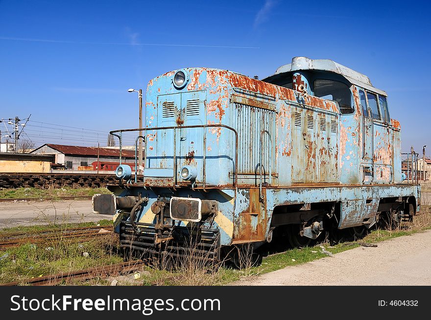 Old diesel locomotive