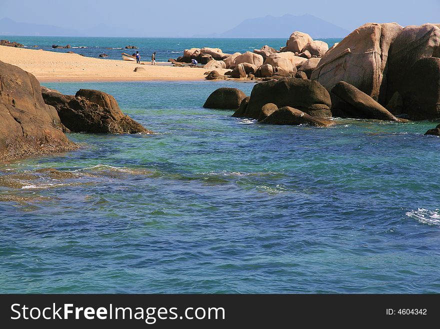 Ocean and reef in sanya, china. Ocean and reef in sanya, china