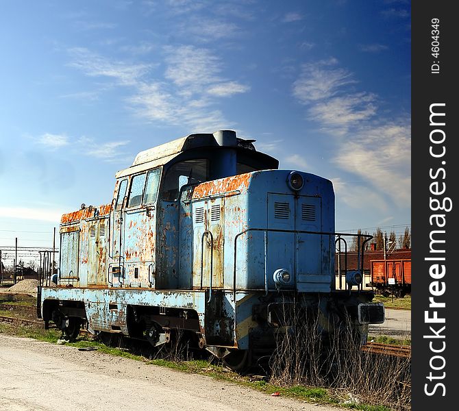 Old diesel locomotive