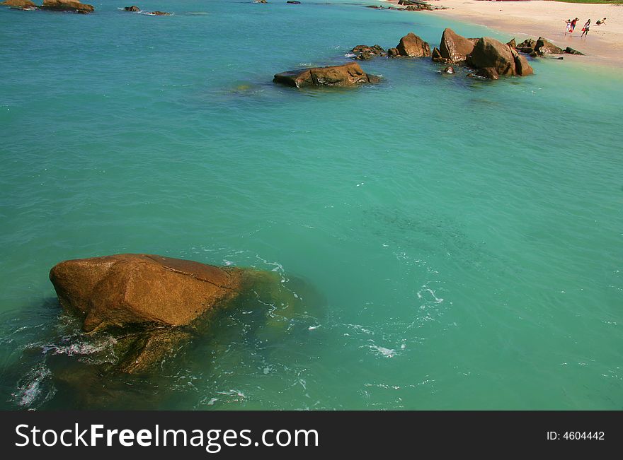 Beautiful sea and reef in sanya,china. Beautiful sea and reef in sanya,china