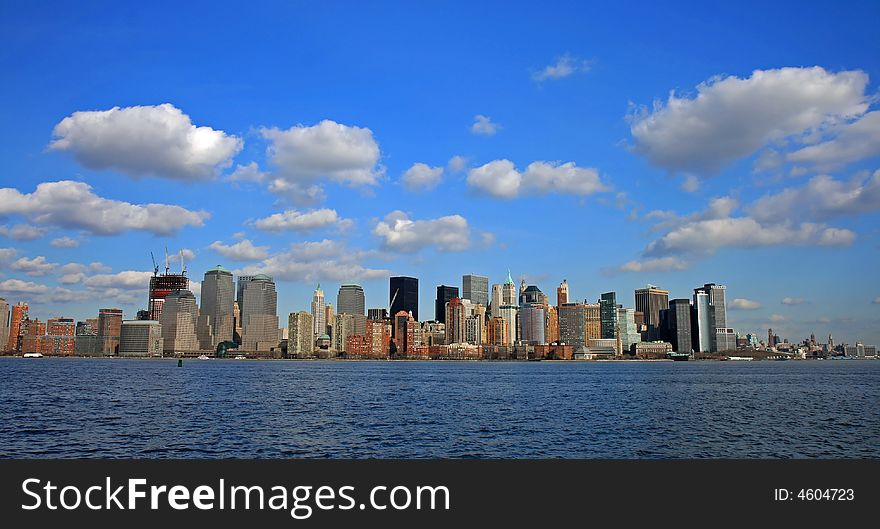 The Lower Manhattan Skyline viewed from Liberty Park New Jersey